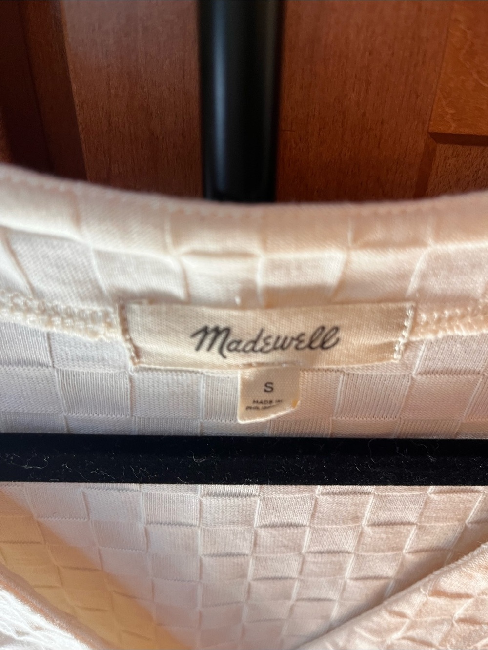Madewell Women's Cream Textured Button-Front Top - Picture 5 of 8